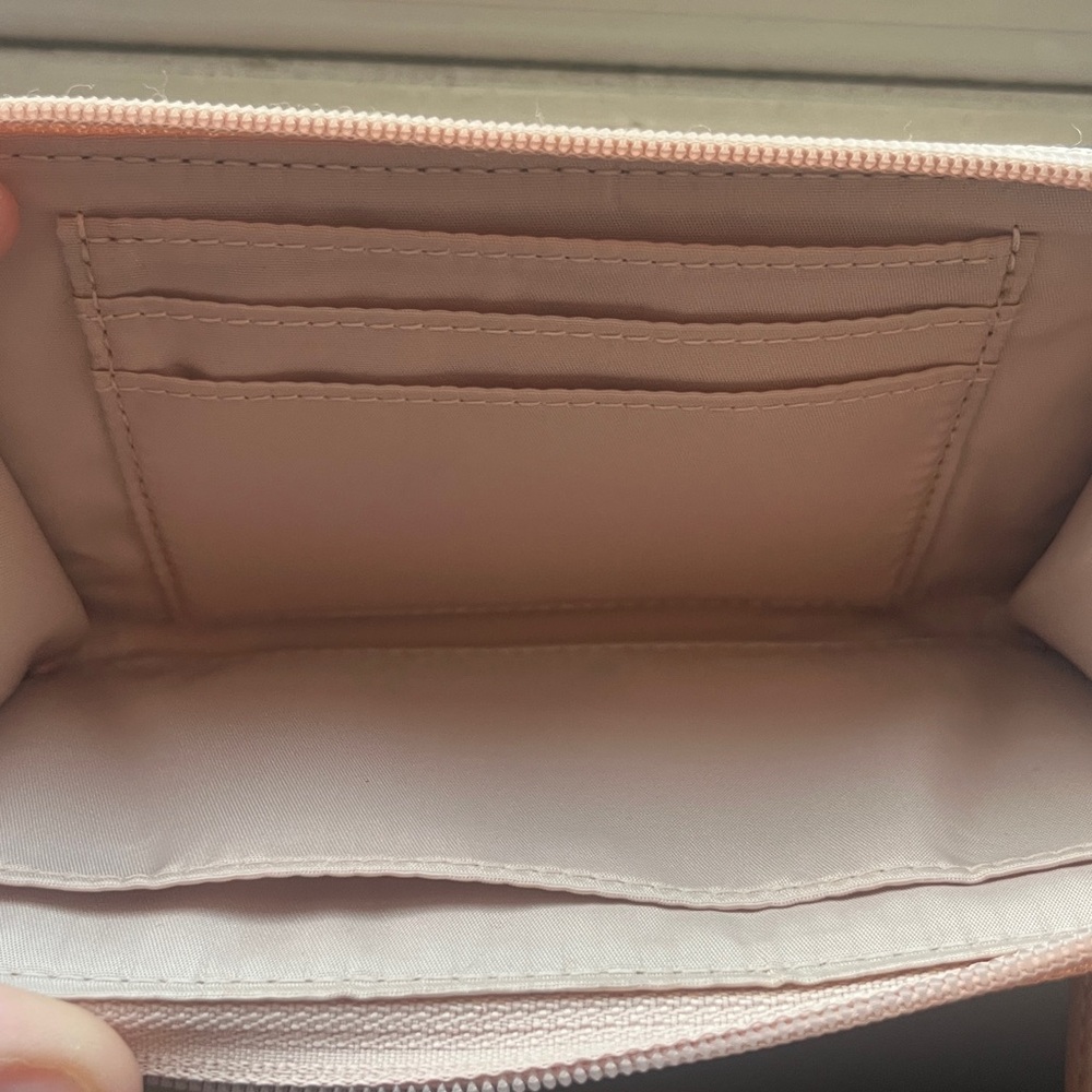 Coach East/West Mirror Rose Gold Metallic Wristlet - Picture 7 of 10